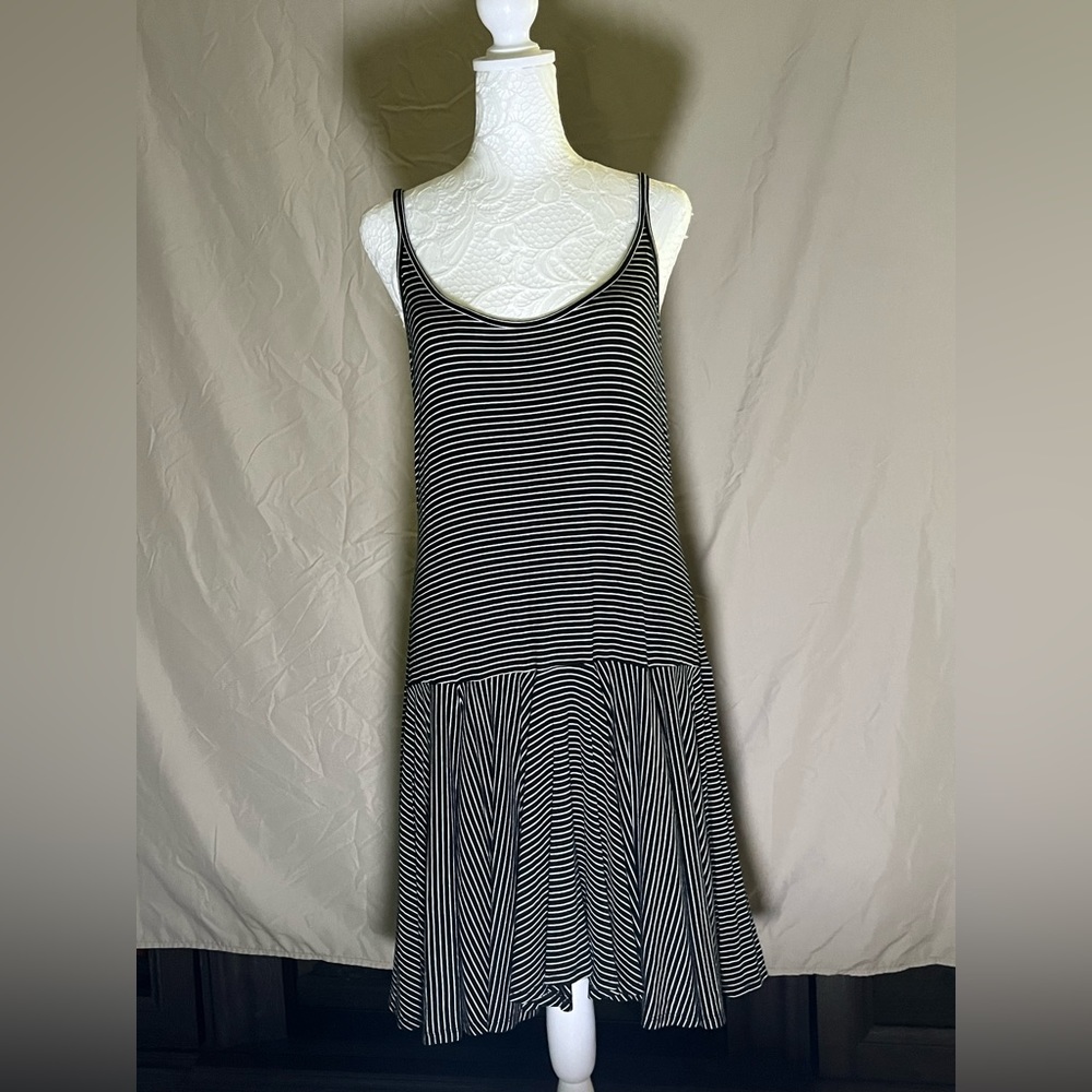 Women’s large black and white striped Polo dress